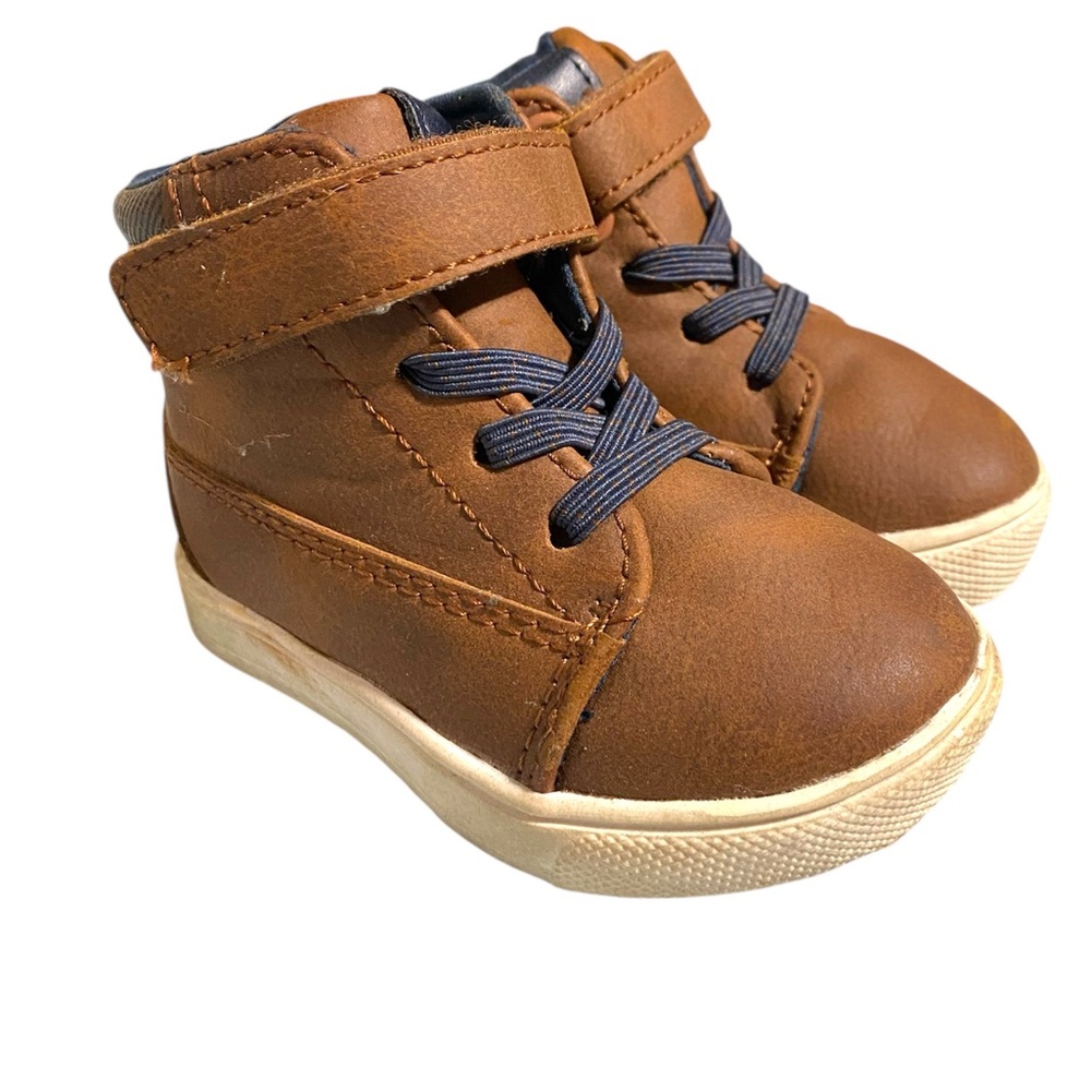 Wonder Nation Brown and Black Sneakers with Velcro Strap size 4c